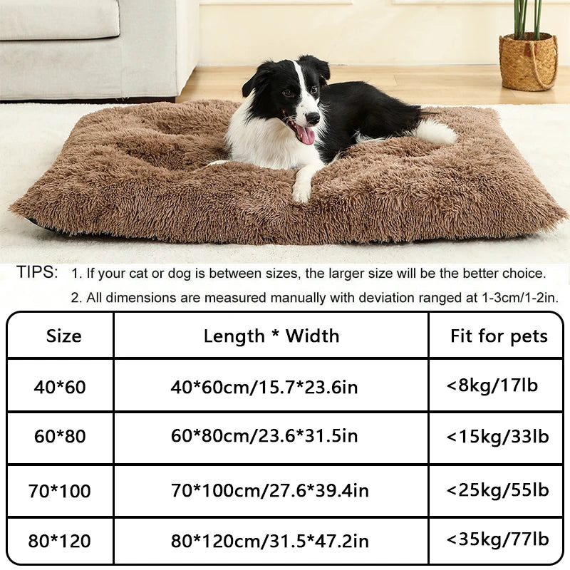 Soft Calming Plush Dog Beds
