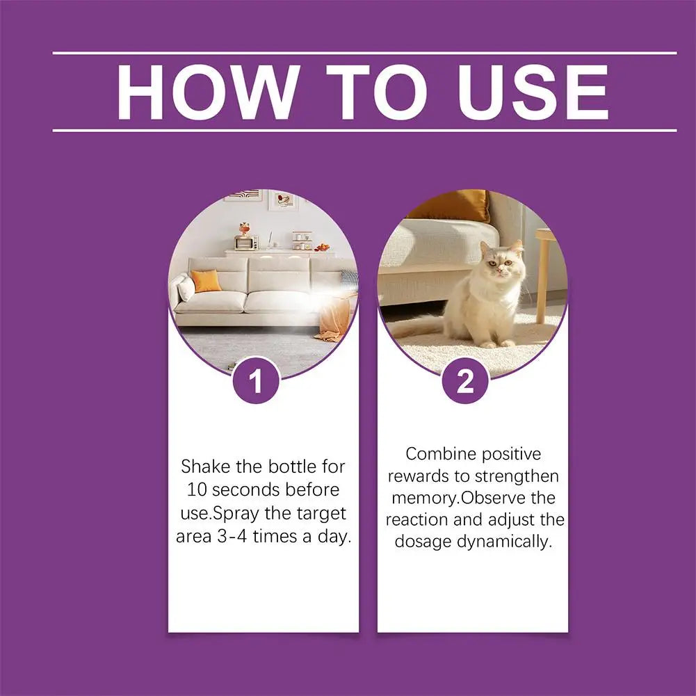 1/2/3pcs Pet Calming Spray Pet Pheromone Cat Emotional Soothing Spray Improve Estrus Agitation Pet Anxiety Relief Spray Cat Dog