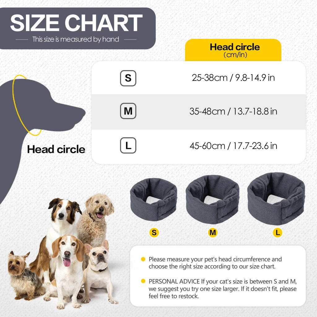 Dog Calming Ear Head Wrap for Noise Reduction & Anxiety Relief