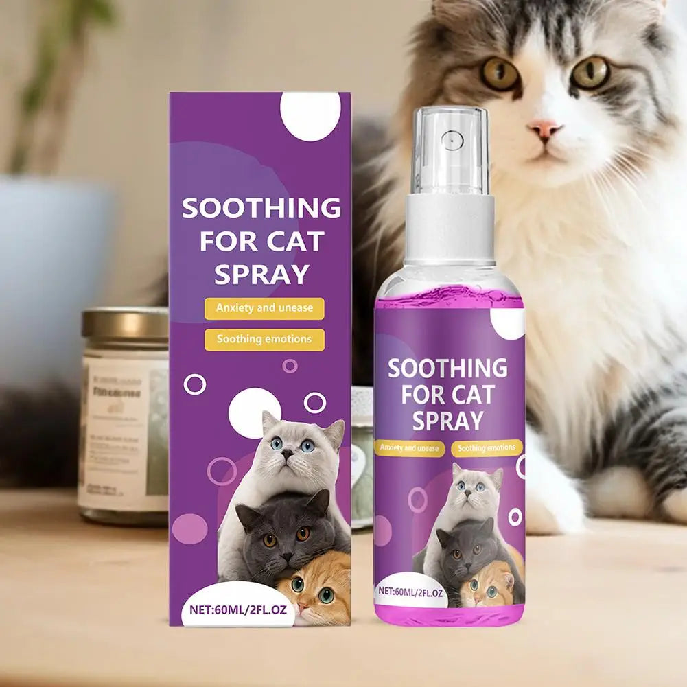 1/2/3pcs Pet Calming Spray Pet Pheromone Cat Emotional Soothing Spray Improve Estrus Agitation Pet Anxiety Relief Spray Cat Dog