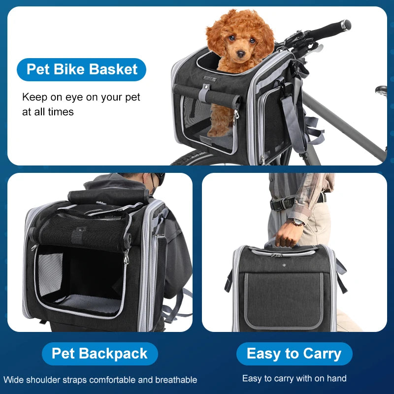 Foldable Dog Bike Carrier/Backpack