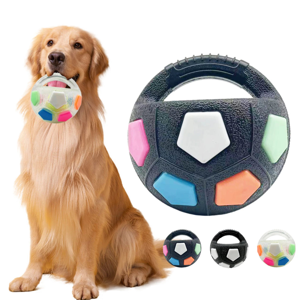 Dog Anxiety Relief Football Tennis Ball Toy – Durable Chew & Squeak