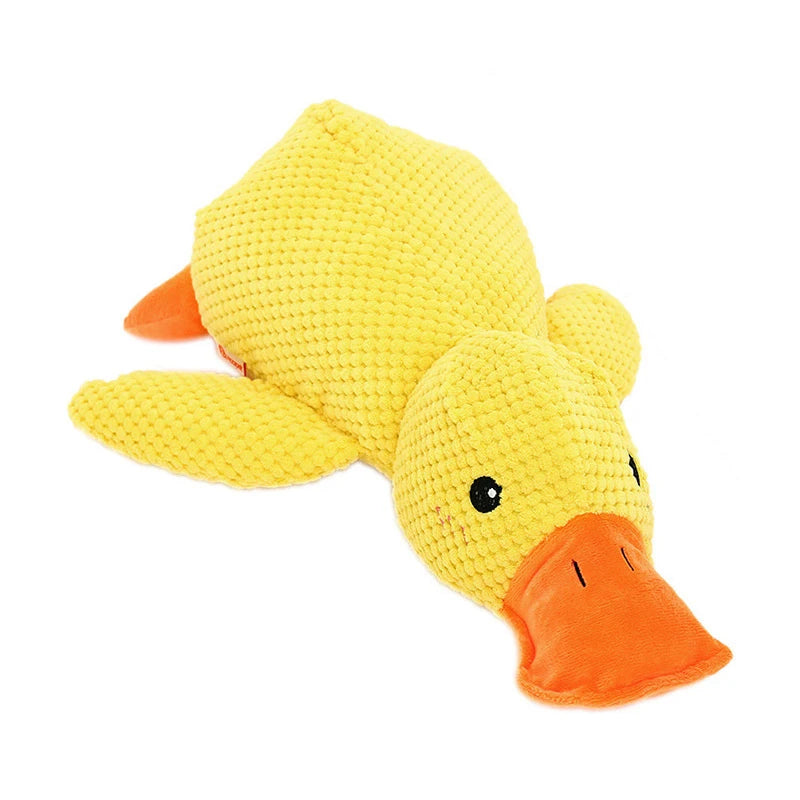Calming Duck Dog Toy – Plush Squeaky Anxiety Relief Chew Toy