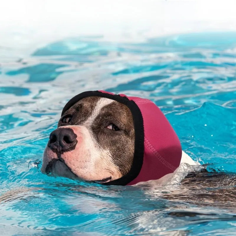 Waterproof Noise Cancelling Dog Ear Muffs for Swimming  Anti-Shock Anxiety-Relieving Headband Waterproof Quick Disassembly