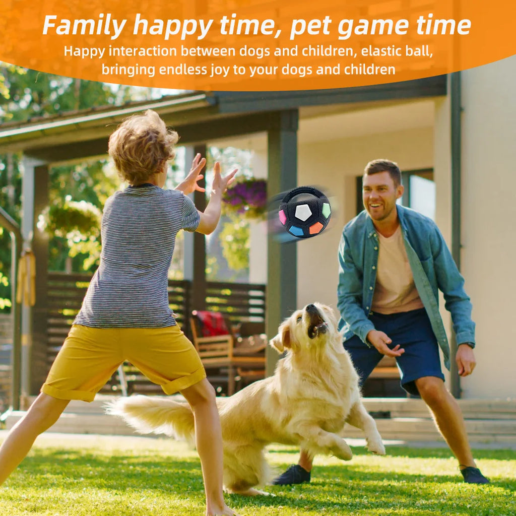 Dog Anxiety Relief Football Tennis Ball Toy – Durable Chew & Squeak