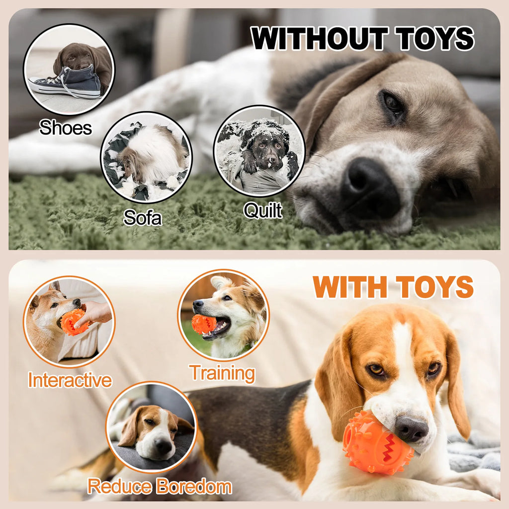 Interactive Chew Treat Dispensing Ball for Dogs