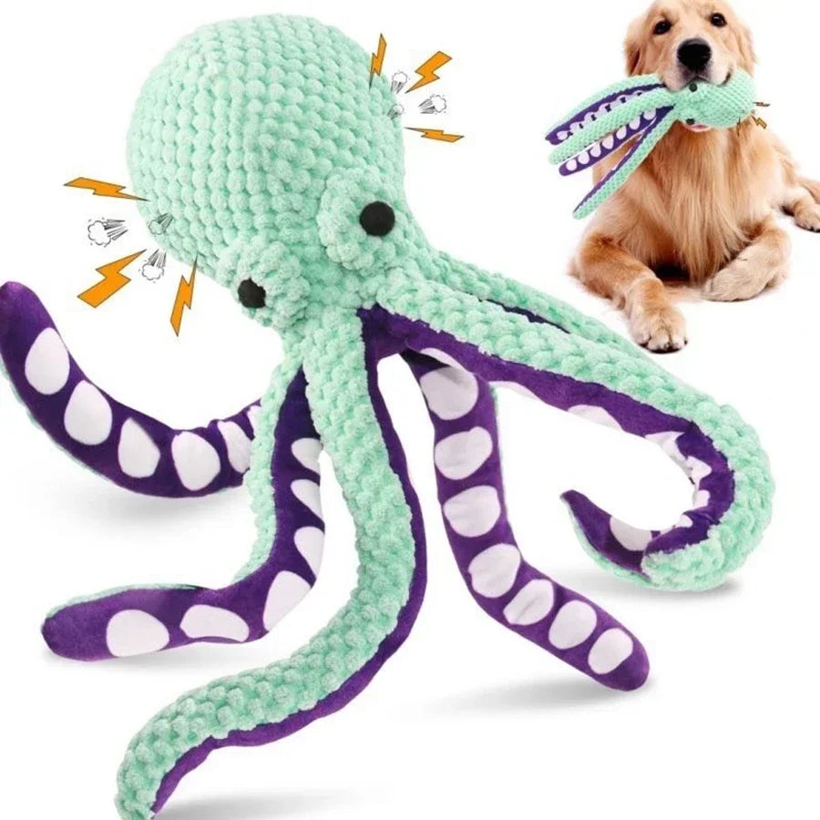 Pet Plush Octopus– Interactive, Anti-Chewing, Anxiety Relief