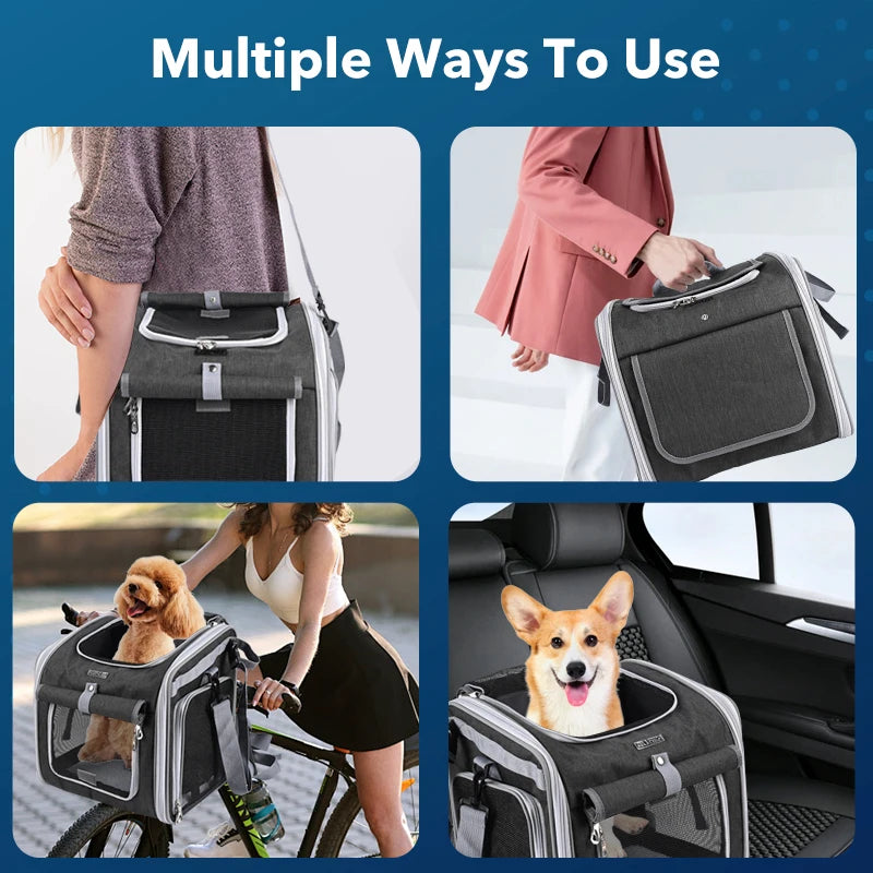 Foldable Dog Bike Carrier/Backpack