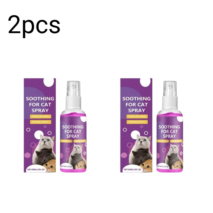 1/2/3pcs Pet Calming Spray Pet Pheromone Cat Emotional Soothing Spray Improve Estrus Agitation Pet Anxiety Relief Spray Cat Dog