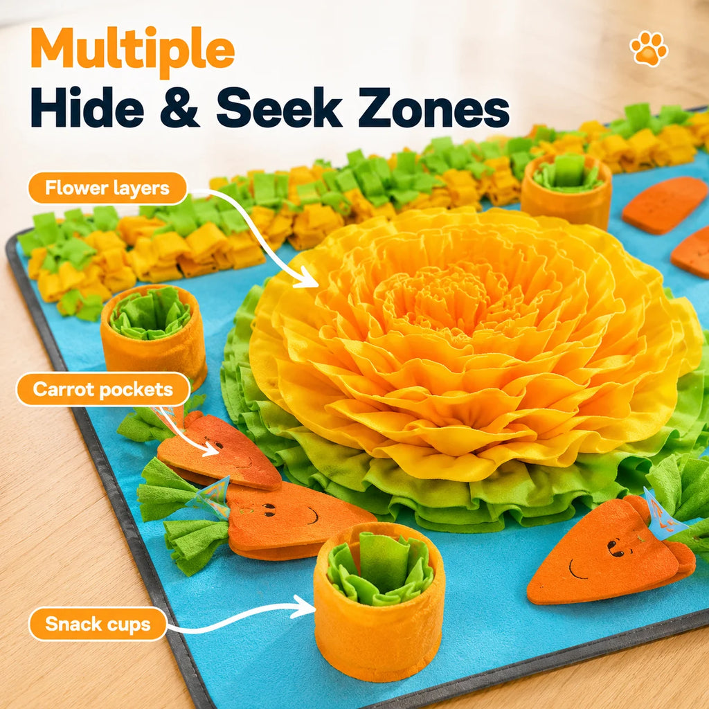 Dog Snuffle Mat Slow Feeder Interactive Puzzle Feeding Mat Nose Work Training Toy for Anxiety Relief Mental Stimulation