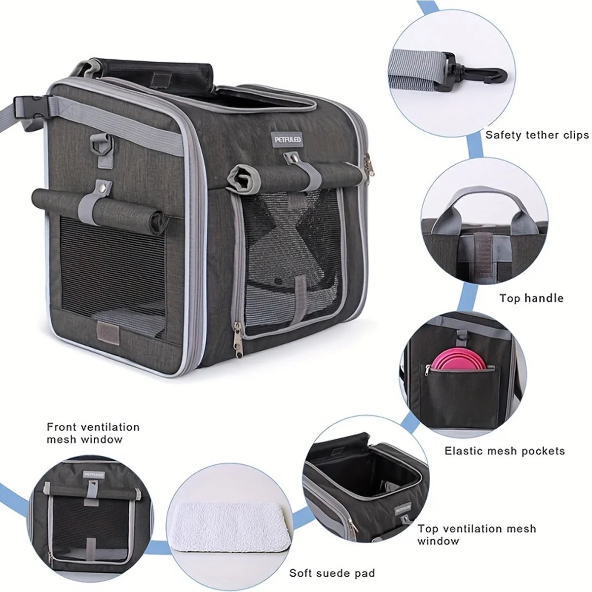 Foldable Dog Bike Carrier/Backpack