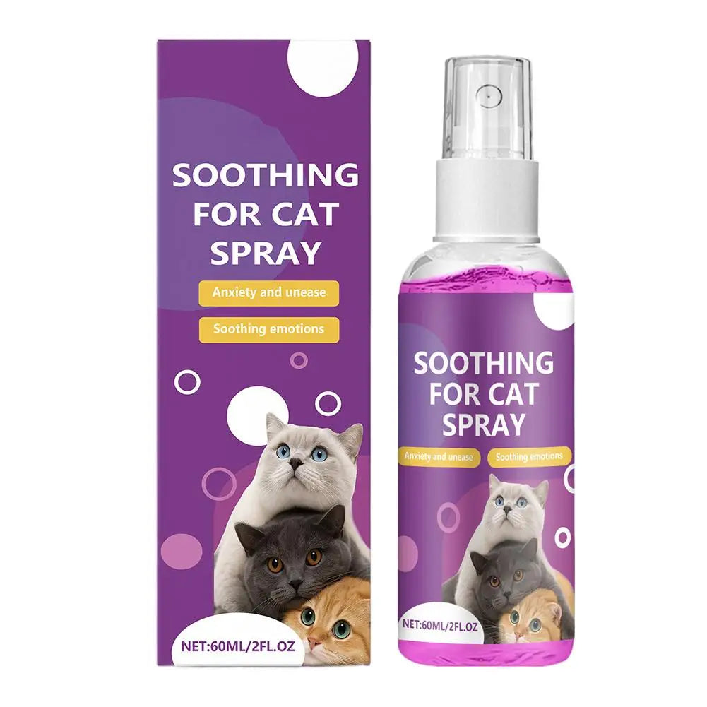 1/2/3pcs Pet Calming Spray Pet Pheromone Cat Emotional Soothing Spray Improve Estrus Agitation Pet Anxiety Relief Spray Cat Dog