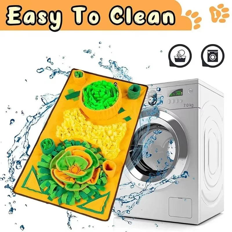 Dog Snuffle Mat Slow Feeder Interactive Puzzle Feeding Mat Nose Work Training Toy for Anxiety Relief Mental Stimulation